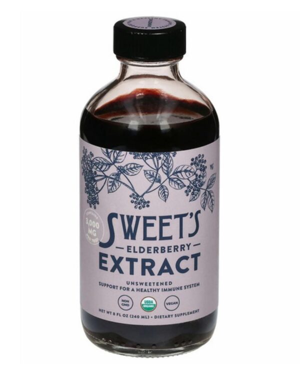 Botella extracto de saúco orgánico Sweet's Elderberry
