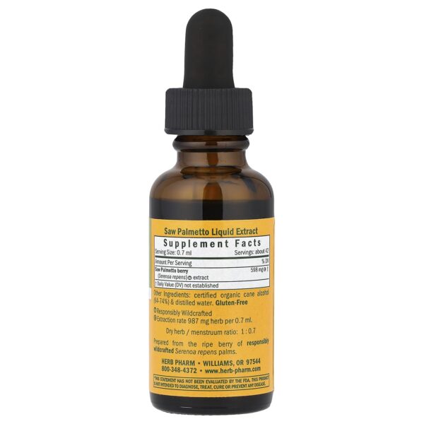 botella extracto saw palmetto líquido apoyo próstata hombre