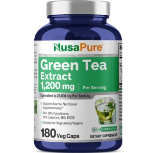 Version 1.0.0 Botella extracto té verde NusaPure 180 cápsulas veganas