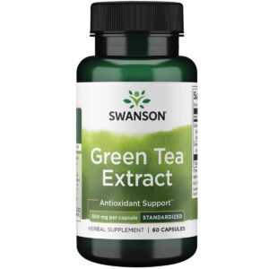 Botella extracto de té verde Swanson 500 mg 60 cápsulas