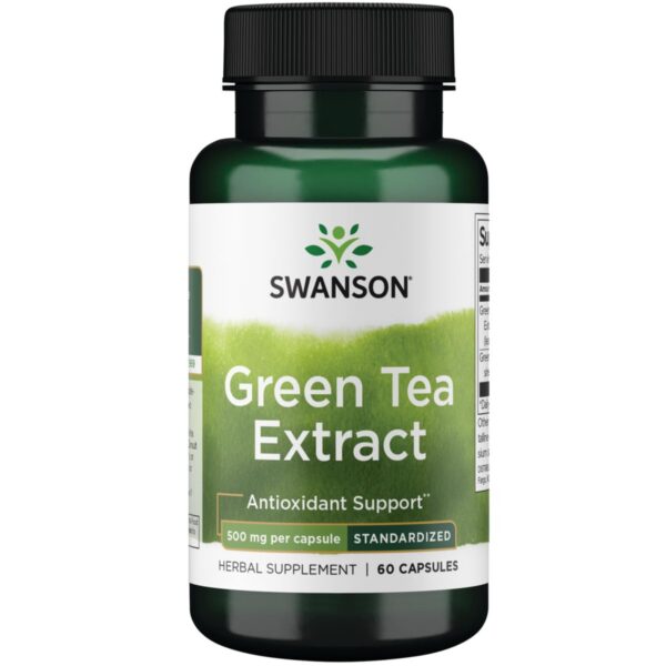 Botella extracto de té verde Swanson 500 mg 60 cápsulas