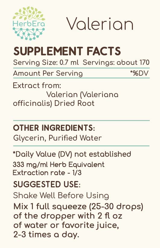 Botella extracto valeriana HerbEra 4 oz