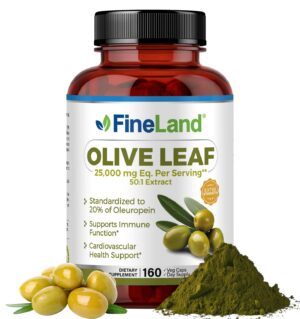 Botella FineLand extracto hoja de olivo 50x 160 cápsulas
