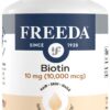 Version 1.0.0 Botella de FREEDA Biotina 10000mcg tabletas para cabello