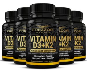 Version 1.0.0 Botella Frezzor vitaminas D3 y K2 alta potencia 300 cápsulas blandas