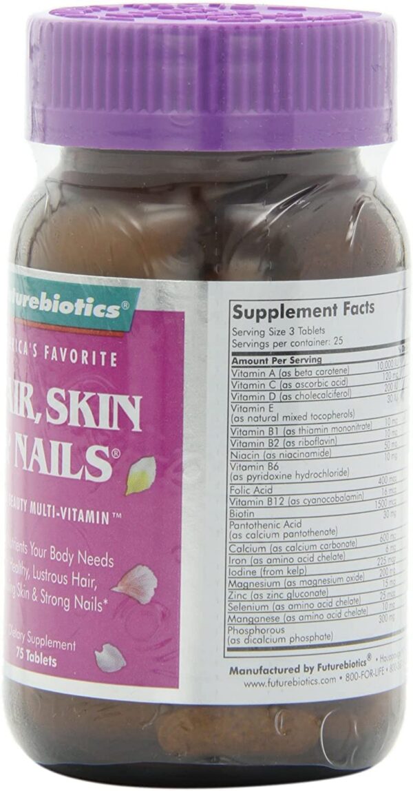 Botella Futurebiotics cabello piel y uñas