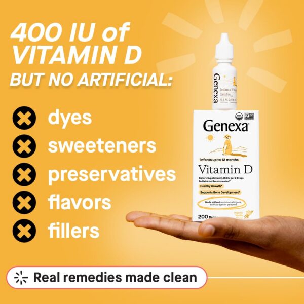 Version 1.0.0 Botella Genexa de vitamina D líquida para crecimiento óseo