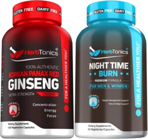 Botella Ginseng Rojo Panax Coreano 1500mg Herbtonics
