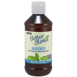 Botella de glicerito de stevia Now Foods 8 oz