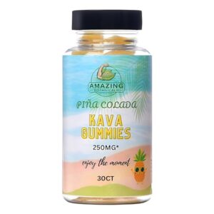 Botella de gomitas Amazing Botanicals Kava sabor Pina Colada