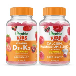 Version 1.0.0 Botella gomitas Lifeable vitamina D3 y K2 para niños