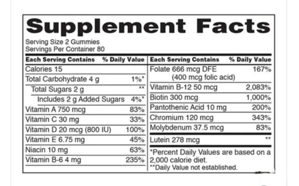 Botella gomitas multivitamínicas Kirkland Signature adultos