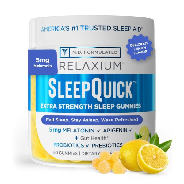 Botella gomitas Relaxium Sleep melatonina 5mg sabor limón