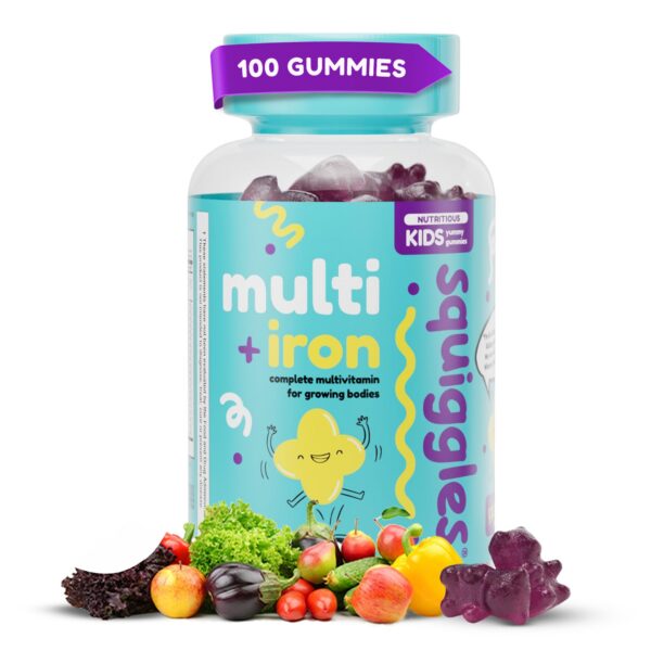 Botella de gomitas Squiggles multivitaminas para niños