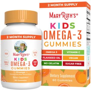 Botella de gomitas veganas omega 3 para niños MaryRuth Organics