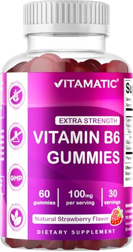 Botella gomitas Vitamatic vitamina B6 sabor baya