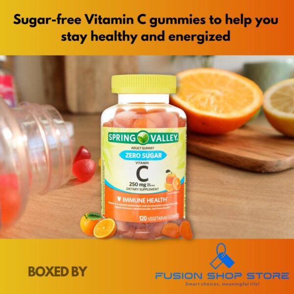 Botella de gomitas vitamina C sin azúcar 250 mg Spring Valley