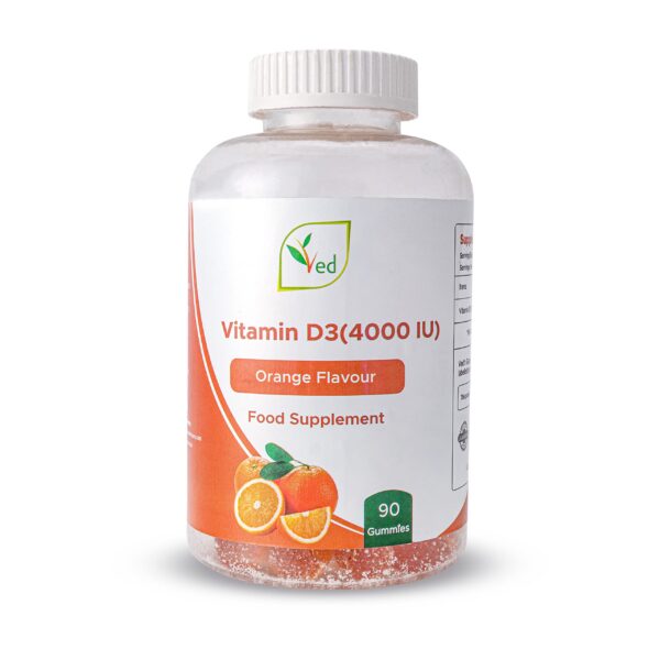 Botella de gomitas de vitamina D3 Ved 4000 IU