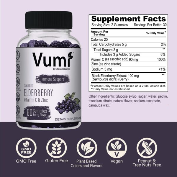 Botella de Gomitas Vumi mostrando etiqueta