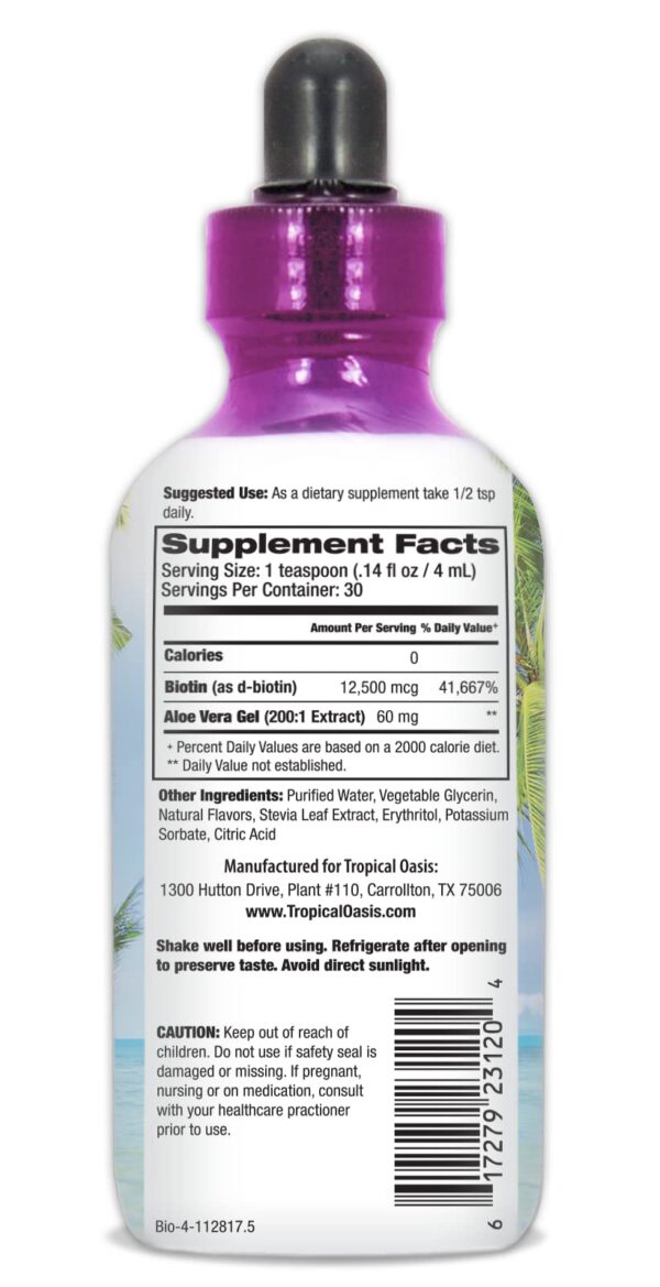 Botella gotas biotina vegana Tropical Oasis