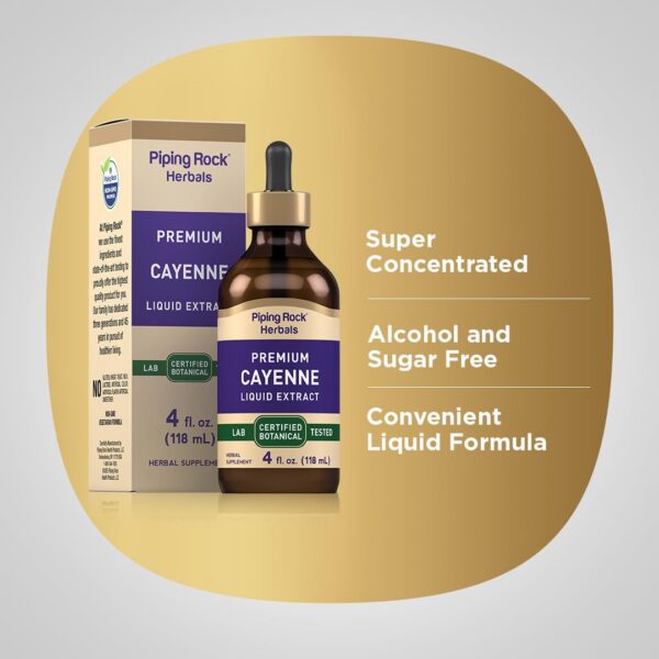 Version 1.0.0 Botella de gotas de cayena no-GMO y sin gluten