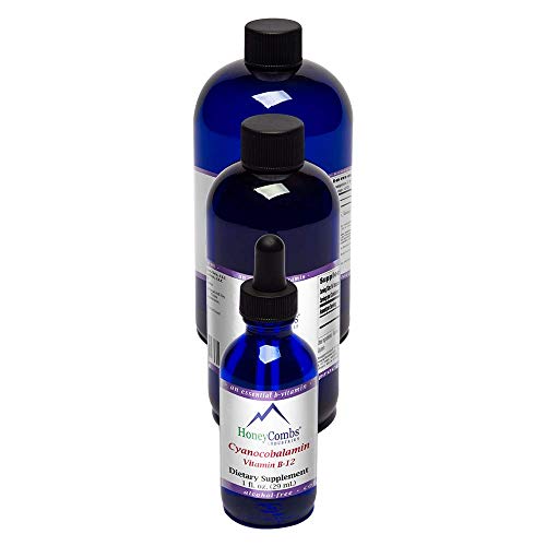 Version 1.0.0 Botella gotas líquidas vitamina B12 HoneyCombs 16 fl oz