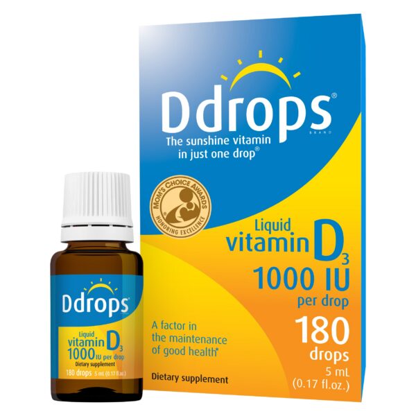 Botella gotas líquidas vitamina d Ddrops 180 unidades