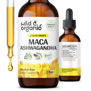 botella gotas maca ashwagandha para bienestar general