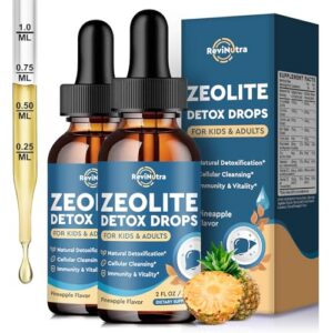 Botella gotas ReviNutra Zeolita Detox sabor piña para niños y adultos