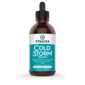 Botella de gotas Strauss Naturals Coldstorm sabor cereza ártica