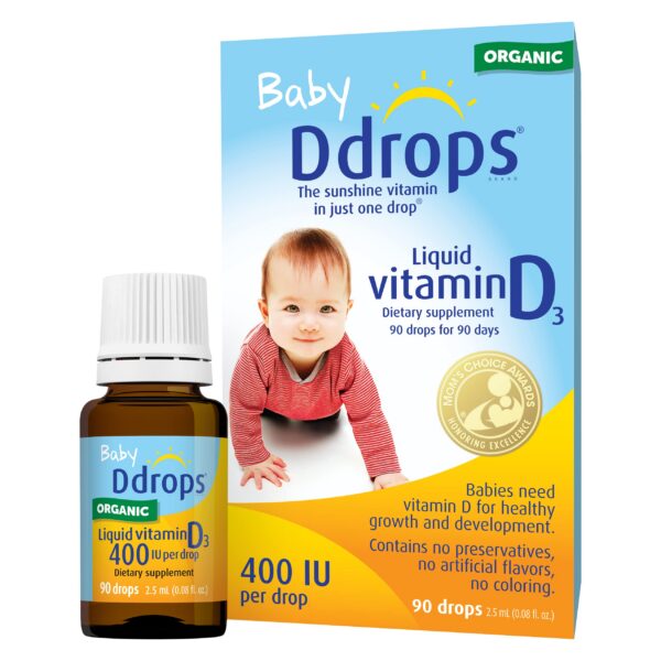 Version 1.0.0 Botella gotas Vitamina D para bebés Ddrops 400 UI 90 gotas