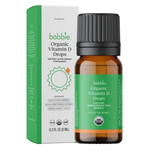 Botella gotas vitamina D orgánicas Bobbie para bebés