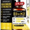 Botella gotas vitamina D3 10000 UI K2 MK7 magnesio zinc piña