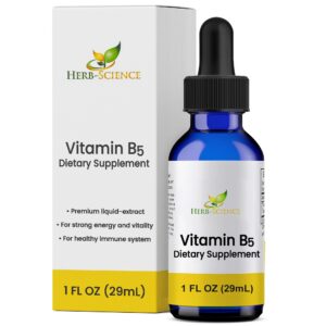 Botella Herb-Science Vitamina B5 líquida 1 Fl Oz 36 dosis