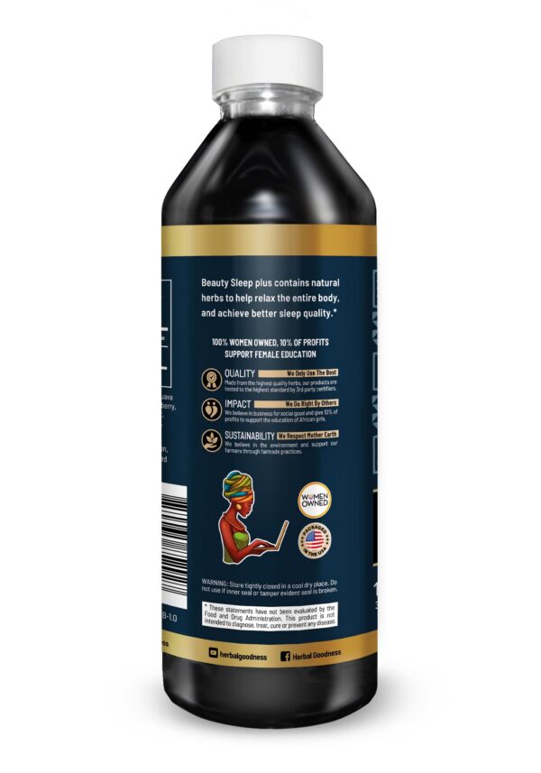 Botella Herbal Goodness Beauty Sleep para hidratación y piel radiante