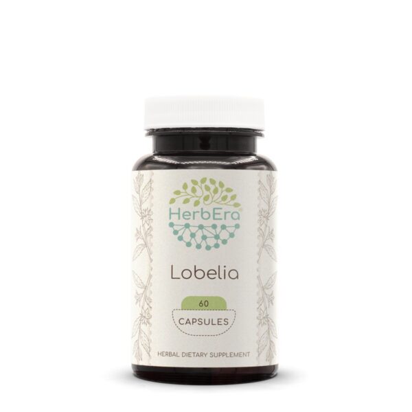 Botella HerbEra Lobelia 60 cápsulas, 750 mg