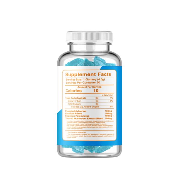 Botella de Heroes Boost Smart Shrooms abierta