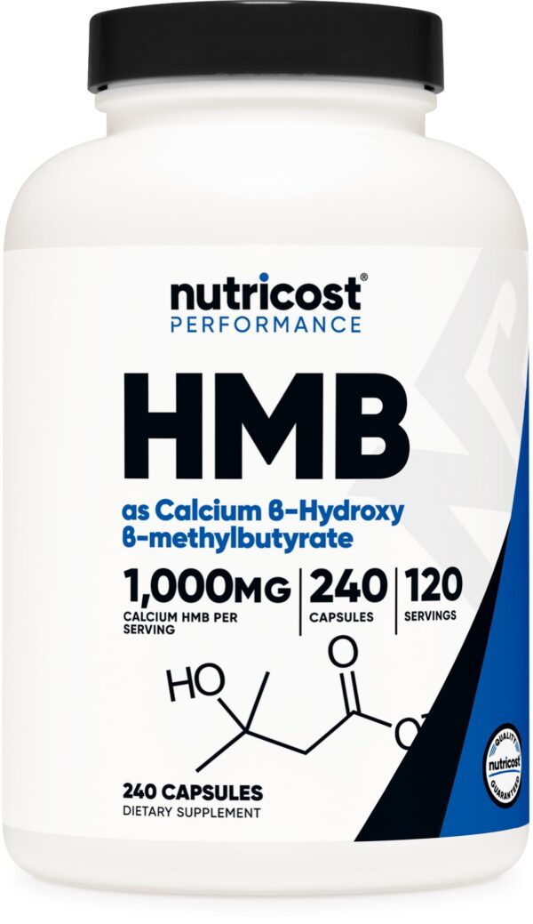 Botella de HMB Nutricost 1000mg