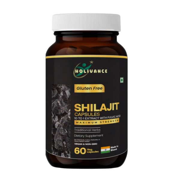 Version 1.0.0 Botella HOLIVANCE Shilajit 60 cápsulas veganas
