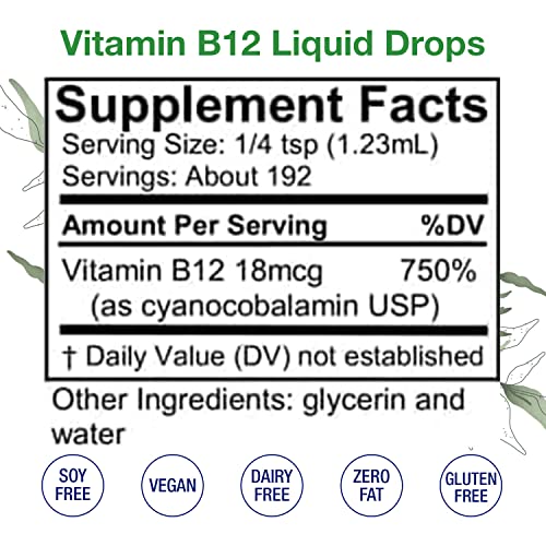 Botella HoneyCombs Vitamina B12 líquida 8 Fl Oz