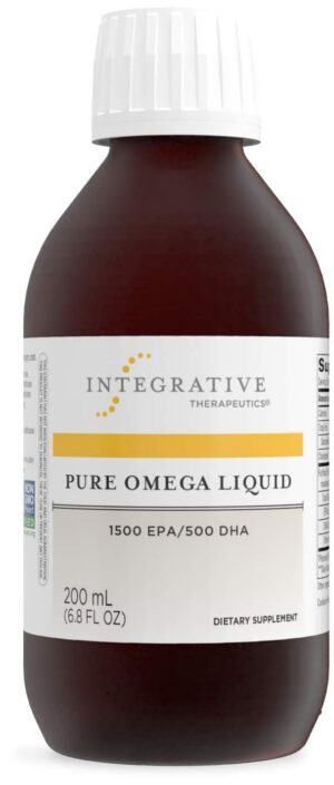 Version 1.0.0 Botella Integrative Therapeutics suplemento líquido omega 3 sabor limón