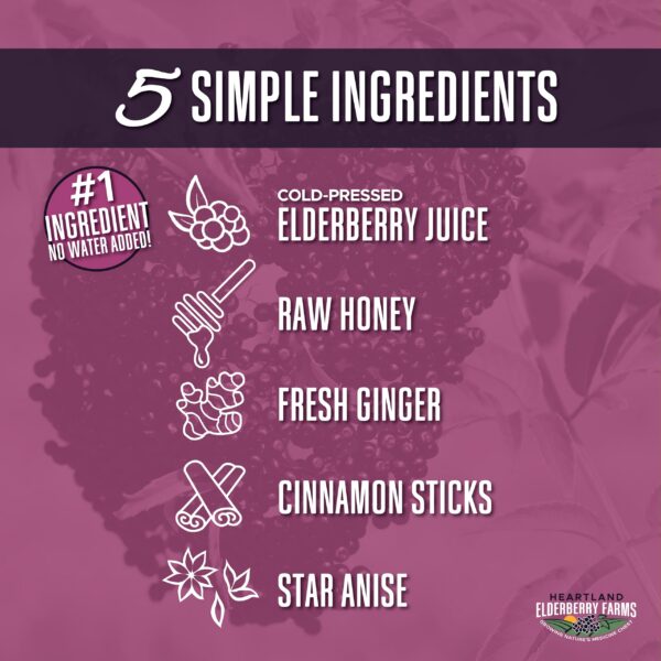 Botella de jarabe concentrado de saúco Heartland