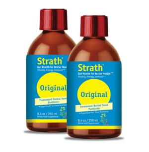 Botella jarabe levadura nutricional Strath 8.4 Oz soporte digestivo