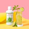 Botella jugo aloe vera Bella vista superior 32 oz