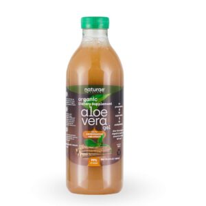 Botella de jugo orgánico de aloe vera con ashwagandha Naturae Healthy