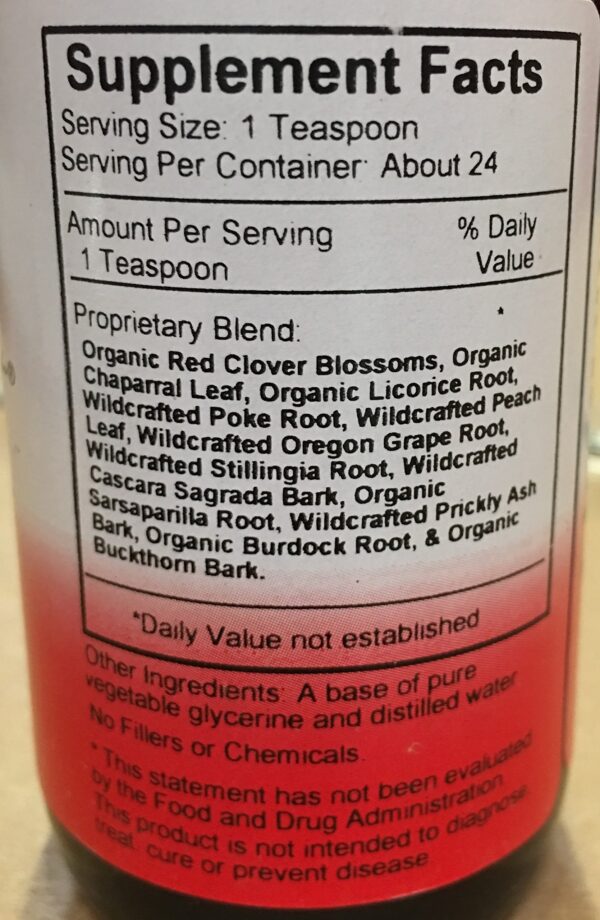 Version 1.0.0 Botella lateral jarabe Dr. Christopher's limpieza torrente sanguíneo