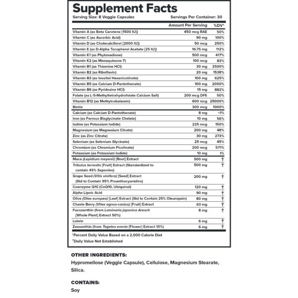 Version 1.0.0 Botella de LEGION Triumph multivitaminas para deportistas mujeres