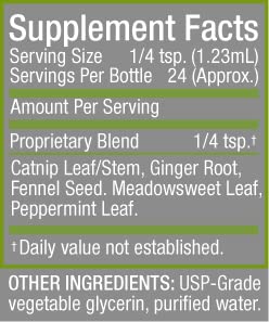 Version 1.0.0 Botella líquido calmante estomacal Cedar Bear jengibre