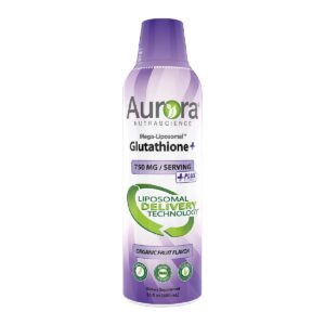 Botella líquido glutatión liposomal Aurora Nutrascience 480 ml