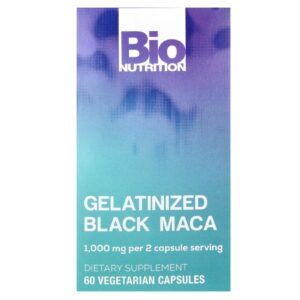 Botella Maca Negra Bio Nutrition 60 cápsulas vegetarianas